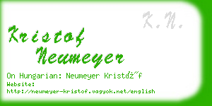 kristof neumeyer business card